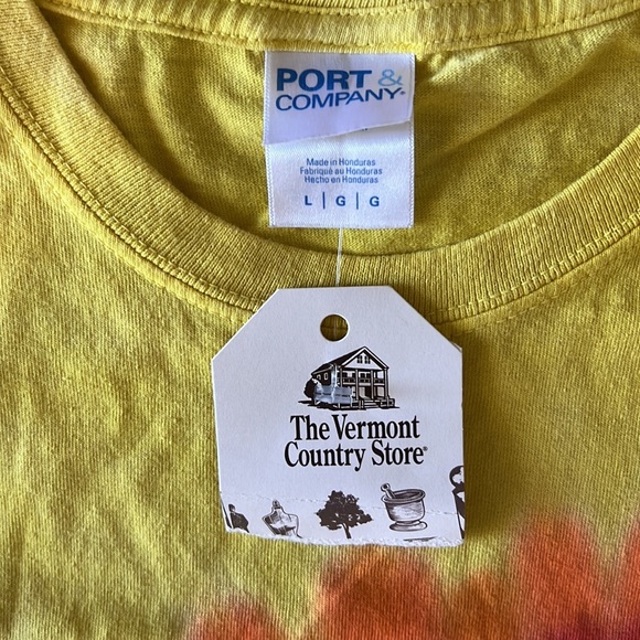 NWT Vermont Tie‎ Dye Spiral Rainbow T-Shirt, Sz Large - Picture 3 of 7